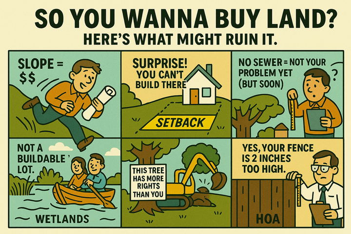 So you wanna buy land and build a house? Read this first.